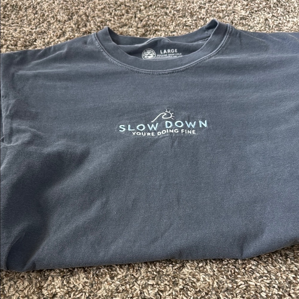 Slow Down Graphic Women’s  Gray T-Shirt